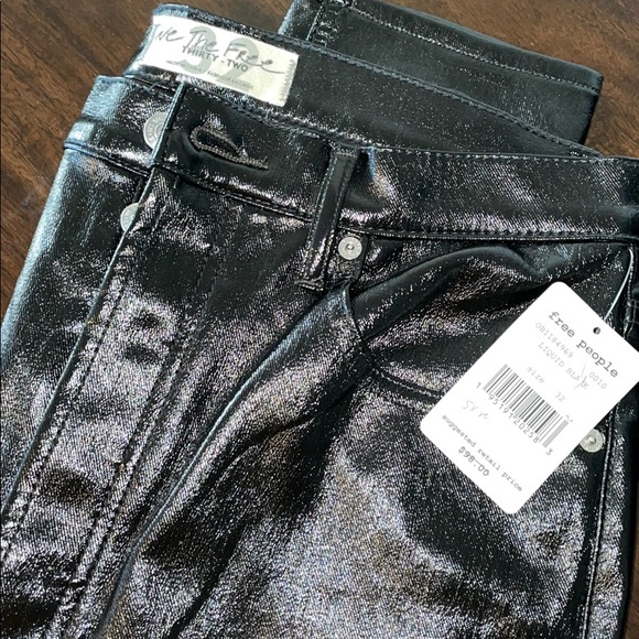 Free People Liquid Leather Pants - Picture 1 of 2